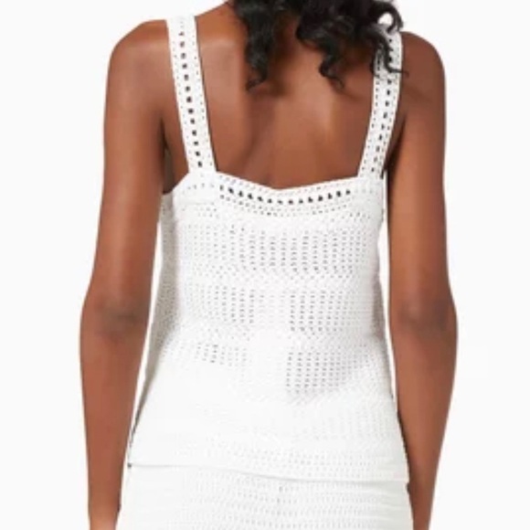 Vince Crochet Knit Cotton Camisole Tank Top Size XL - Picture 4 of 10